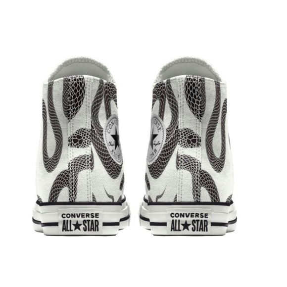 Converse Chuck Taylor All Star High Snake Custom White Black size 13 NEW - Picture 4 of 6